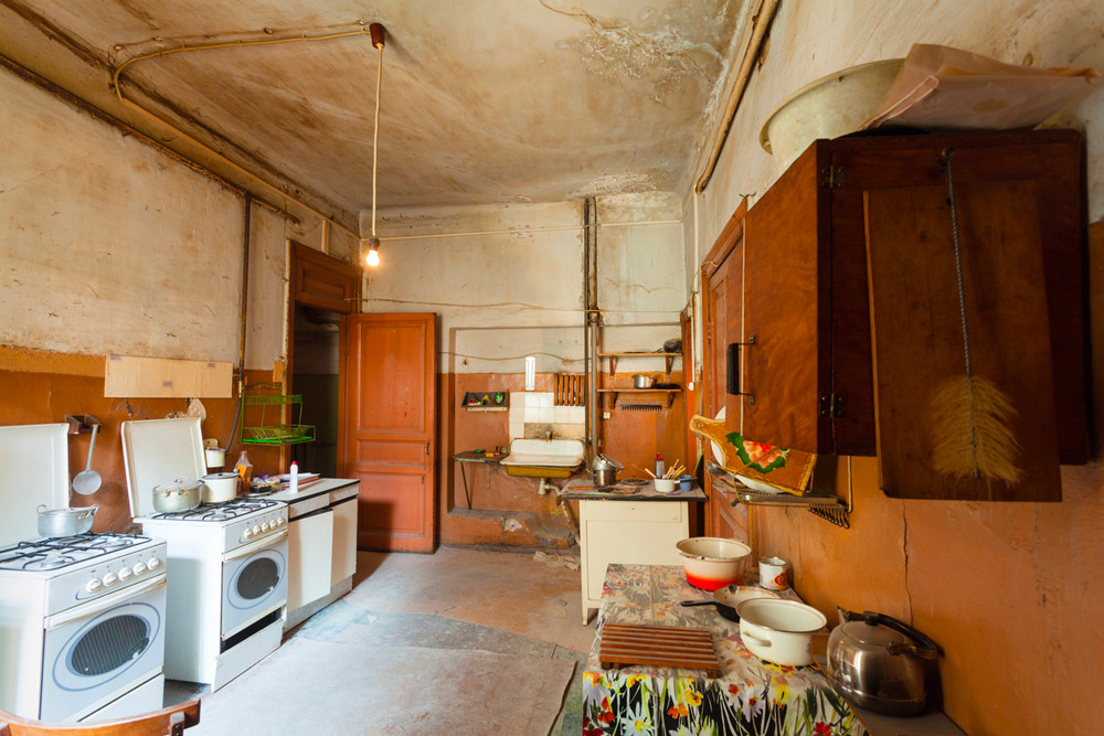 cuisine d'une maison habitée